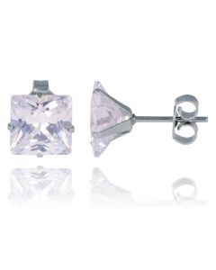 LGT Jewels Stud oorbellen Edelstaal Classic Transparent
