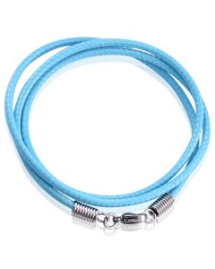 LGT Jewels waxkoord ketting Lichtblauw - 2.5mm
