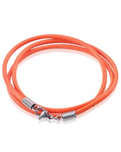LGT Jewels waxkoord ketting Oranje- 2.5mm