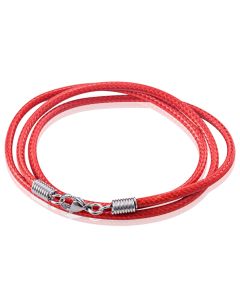 LGT Jewels waxkoord ketting Rood- 2.5mm