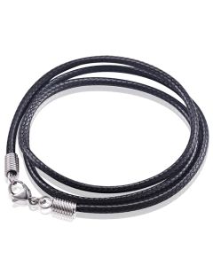 LGT Jewels waxkoord ketting Zwart - 2.5mm