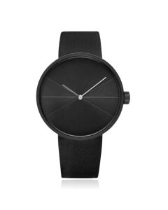 LGT JWLS Business Horloge - Zwart Leren Band, Zwart Uurwerk