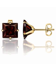 LGT JWLS Classic Stud Oorbel Vierkant - Rood Goud