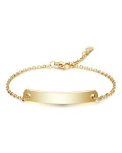 LGT JWLS Dames Armband Naamplaat Goudkleurig