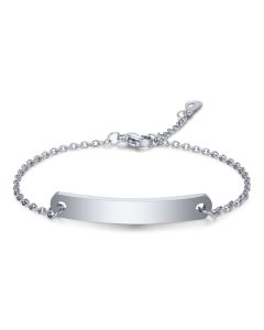 LGT JWLS Dames Armband Naamplaat Zilver