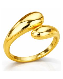 LGT JWLS Dames Ring One Size Goudkleurig Open Vorm