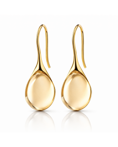 LGT JWLS Druppel Oorbellen voor Dames - Verguld met Champagne Zirkonia Druppelstenen