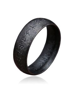 LGT JWLS Heren Ring - Ancient Runic Black