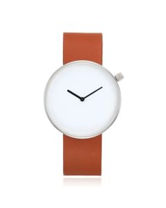 LGT JWLS Minimalistisch Dameshorloge - Grote Wijzerplaat van 40mm - Bruin, Zilver, Wit