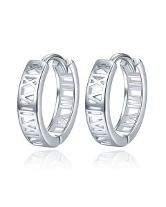 LGT JWLS Oorringen mannen - Roman Nvmeral silver