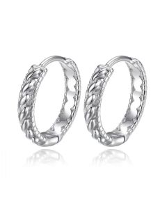 LGT JWLS Twisted Rope Oorringen - Zilver