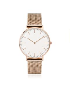 LGT JWLS Vintage Dameshorloge - Minimalistisch Quartz met Meshband van Roestvrijstaal