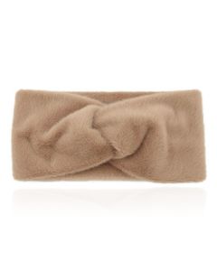 LGT JWLS Zachte Gebreide Hoofdband met Vachtachtige Look - Heerlijk Zacht - Medium Bruin