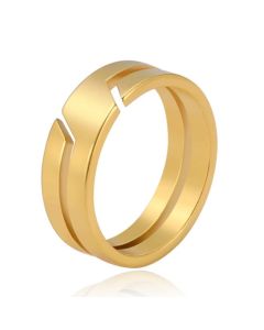 Luxe LGT JWLS Gouden RVS Ring voor Heren – Elegant en Uniek