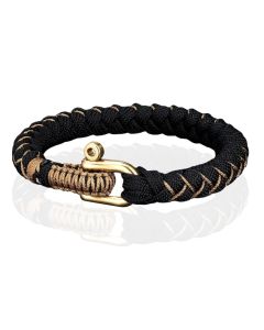 Luxe Survival Stijl Armband - Goud Zwart