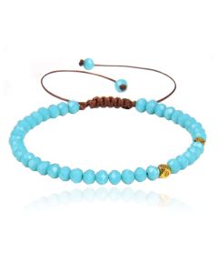 Memphis Armband Natuursteen - 4mm Facetkraal Royal