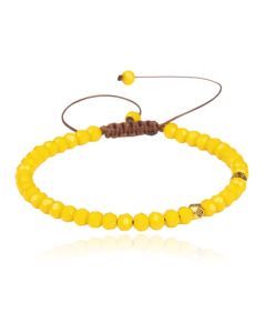 Memphis Armband Natuursteen - 4mm Facetkraal Sunny day