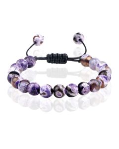 Memphis Dames Armband 8mm Kralen - Purple Fire