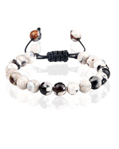 Memphis Dames Armband 8mm Kralen - White Fire