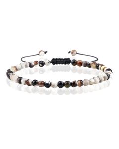 Memphis Fire  Armband Natuursteen Kralen - White Fire