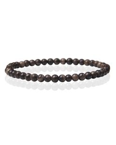 Memphis Natuursteen Armband - 4mm Black Malachite