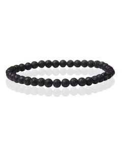 Memphis Natuursteen Armband - 4mm Lava