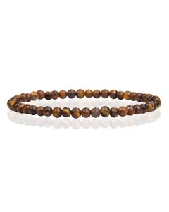 Memphis Natuursteen Armband - 4mm Matte Tiger Eye