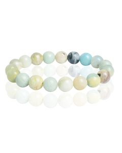 Memphis Natuursteen Armband 10mm - Amazonite