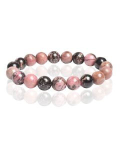 Memphis Natuursteen Armband 10mm - Rhodonite