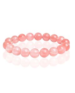 Memphis Natuursteen Armband 10mm - Watermelon Crystal