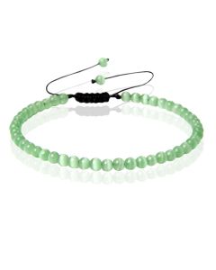 Memphis No.1 Armband - 4mm Green Cat Eye