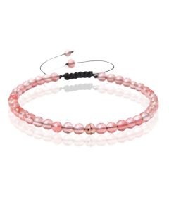 Memphis No.1 Armband - 4mm Red Watermelon Quartz