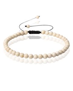 Memphis No.1 Armband - 4mm White Fossil