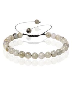 Memphis No.2 Natuursteen  Armband Dames - 6mm Flash Stone