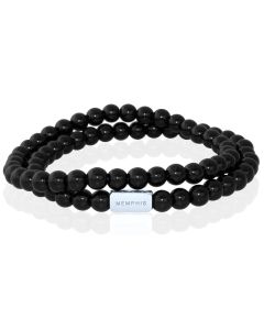 Memphis DUO Kralenarmbanden set Double Onyx