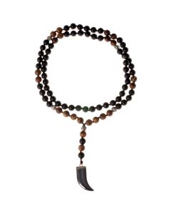 Memphis heren kralen ketting Tigereye Hematiet Tooth