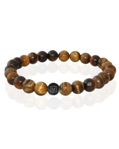 Memphis Kralen Armband Geel Tijgeroog & Black