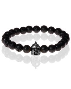 Memphis kralen armband Lavasteen Gladiator Black