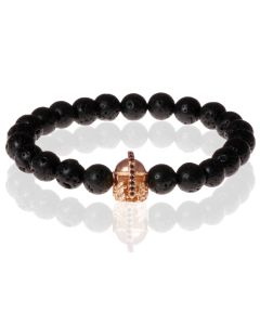 Memphis kralen armband Lavasteen Gladiator Rose
