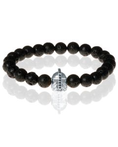 Memphis kralen armband Lavasteen Gladiator Silver