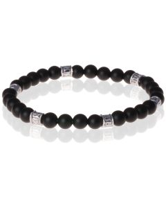 Memphis kralen armband Onyx Tibetaanse kraal 