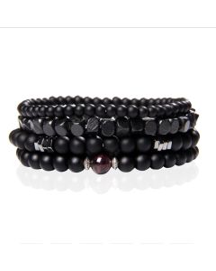 Memphis Stacked Armband - Hout & Agaat