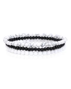 Memphis Stacked Dames Armbanden set - White