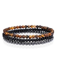 Memphis Stacked Heren Armbanden set - Dark