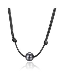 Memphis Verstelbare Heren Collier - Single Bead Hematite