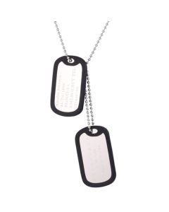Mendes Dogtag kettinghanger edelstaal Zilver