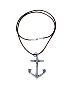 Mendes heren ketting 925 zilver Anchor Skull