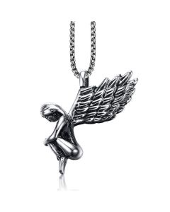 Mendes heren ketting Edelstaal Angel