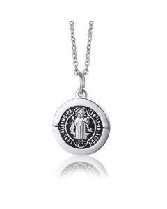 Mendes heren ketting Edelstaal Benedictus Kruis
