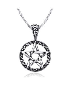 Mendes heren ketting Edelstaal Pentagram